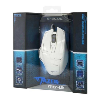 Myš E-Blue Mazer herní bílá