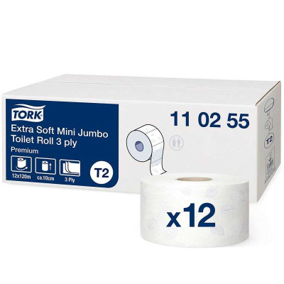 Tork 110255 Mini Jumbo extra jemný 3-vrstvý toaletní papír Premium, T2